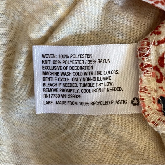 Xhilaration Mixed Material SS Shirt Large - Picture 5 of 8